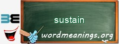 WordMeaning blackboard for sustain